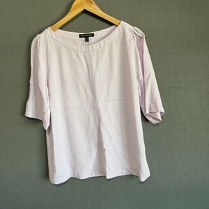 Banana Republic Shirt Women's Medium Lavender Oversized Loose Fit Office Casual